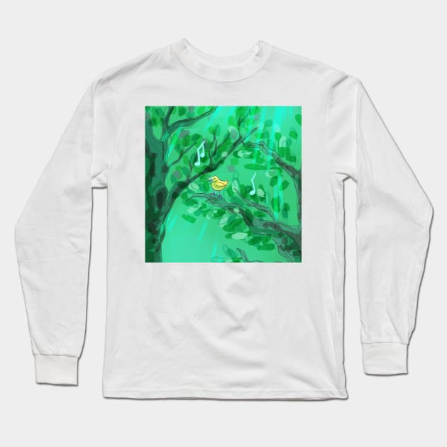 Spring Tune Long Sleeve T-Shirt by ParrotChixFish